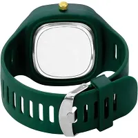 Medboo Crono Green Square PU Men and Women Watch-thumb3