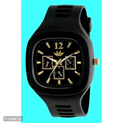 Medboo Black Square PU Men and Boys kids Watch-thumb0