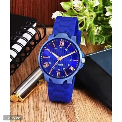 Stylish Blue Metal Analog Watches For Men-thumb0