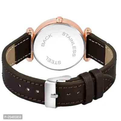 Medboo Meena Black Dial Black Leather Belt RL Girls and Women Analog Watch-thumb3