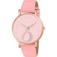 Medboo Chand Pink Dial Leather Pink Girls and Women Analog Watch-thumb1