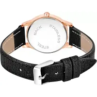 HRV Queen Dial Black Leather Strap Watch For Girls-thumb3