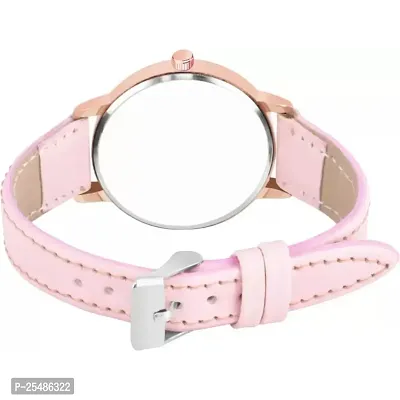 Medboo Pink Leather Analog Women and Girls Watch-thumb4