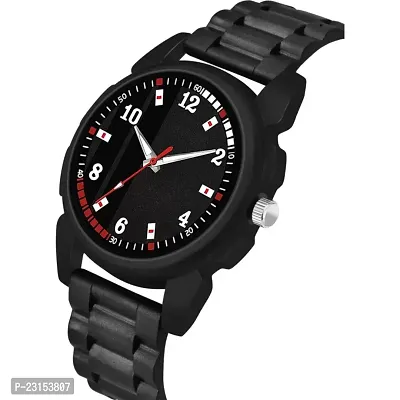 Stylish Black Metal Analog Watches For Men-thumb3