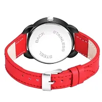 Medboo New Queen Dial Diamond Black Cash Red Belt Women and Girls Watch-thumb2