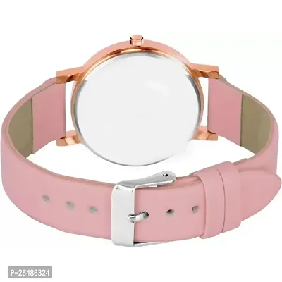 Medboo Pink Leather Analog Women and Girls Watch-thumb4