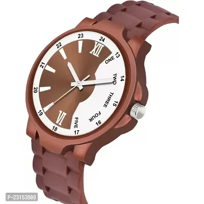 Stylish Brown Metal Analog Watches For Men-thumb3