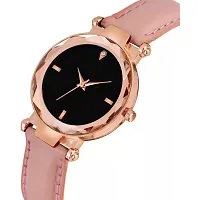 HRV New Stylish Peach Leather Belt  Watch-thumb3