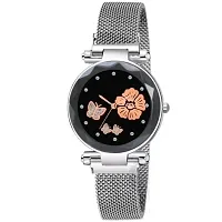 Medboo Rose And Bty Dial Meg Cash Silver Megnet Belt Girls and Women Analog Watch-thumb1