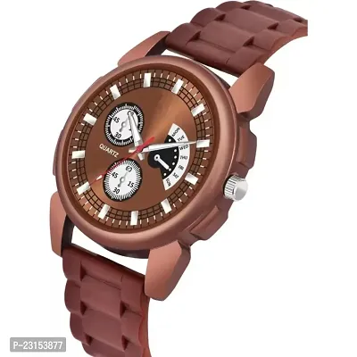 Stylish Brown Metal Analog Watches For Men-thumb3