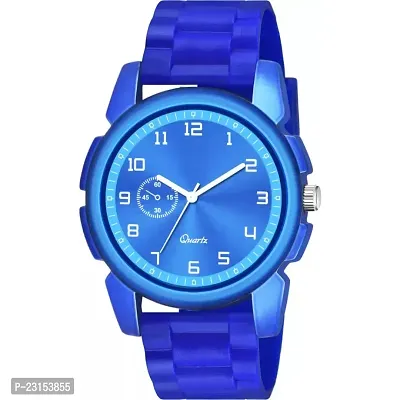 Stylish Blue Metal Analog Watches For Men-thumb0