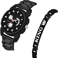 JMV AV Black AV Dial With King Black Bracelet Men Pu Watch-thumb1