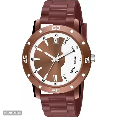 Stylish Brown Metal Analog Watches For Men-thumb2