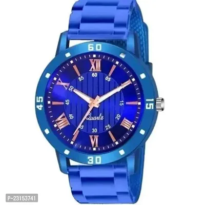 Stylish Blue Metal Analog Watches For Men-thumb2