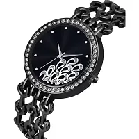 Medboo Black Peacock Three Line Belt  Girls and Women Watch-thumb2