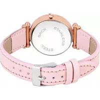 HRV Pink Moon Dial Leather Strap  Watch For Girls-thumb3