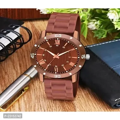 Stylish Brown Metal Analog Watches For Men-thumb0