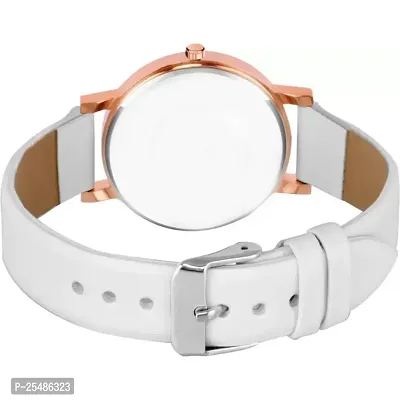 Medboo White Leather Analog Women and Girls Watch-thumb4