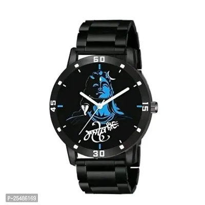 Medboo Black Chap Dial Cash Bumper Pu Men And Boys Watch-thumb2