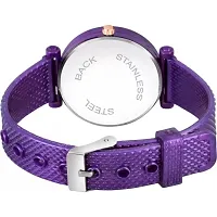 Medboo Queen Dial Purple Pu Meg Cash Girls and Women Analog Watch-thumb3