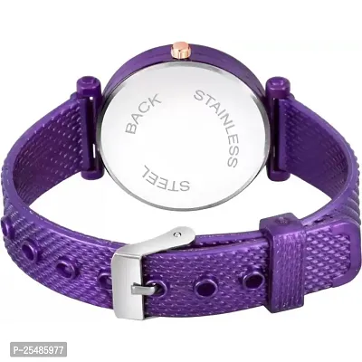 Medboo Queen Dial Purple Pu Meg Cash Girls and Women Analog Watch-thumb4