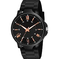 Stylish Black Metal Analog Watches For Men-thumb1