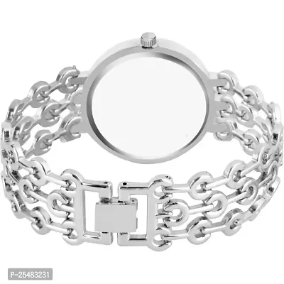 Medboo Silver Peacock Three Line Belt  Girls and Women Watch-thumb4