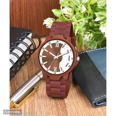 Stylish Brown Metal Analog Watches For Men-thumb0