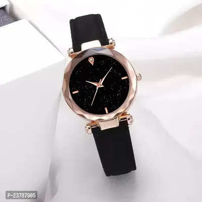 HRV BLACK DESIGNER LEATHER BELT Women WATCH-thumb2