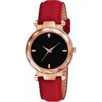 HRV New Stylish Red Leather Belt  Watch-thumb1