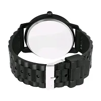 Stylish Black Metal Analog Watches For Men Watch With Bracelet-thumb3