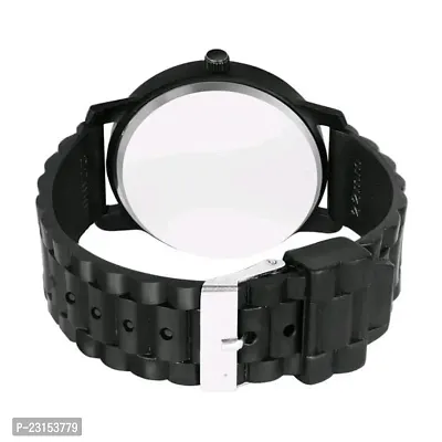 Stylish Black Metal Analog Watches For Men Watch With Bracelet-thumb4