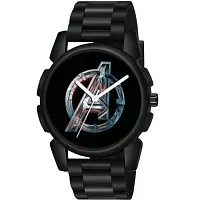 Stylish Black Metal Analog Watches For Men-thumb1