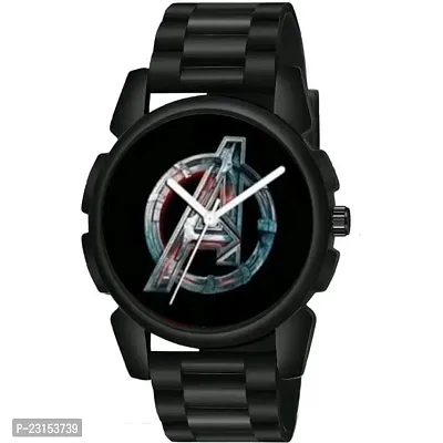 Stylish Black Metal Analog Watches For Men-thumb2