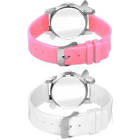 Medboo Bty Cash Pink and White Pu Blet Combo Women and Girls Watch-thumb2