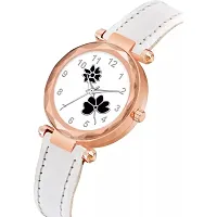 HRV Flower Designer Leather Strap  Watch for Girls-thumb2