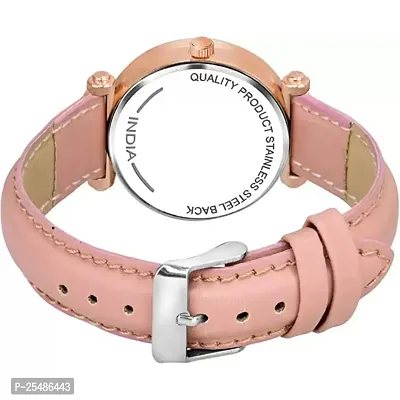 Medboo Black Birds Dial Pink Leather Belt Analog Women and Girls Watch-thumb3