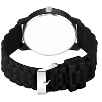 Stylish Black Metal Analog Watches For Men Watch With Bracelet-thumb3