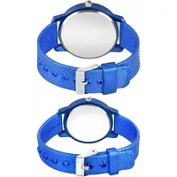 JMV Blue King+Queen Pu Couple Men And Women Watch-thumb2