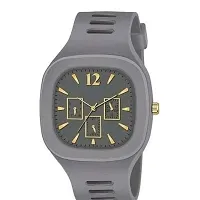 Medboo Grey Crono Square PU Men and Boys kids Watch-thumb1