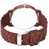 Stylish Brown Metal Analog Watches For Men Watch With Bracelet-thumb2