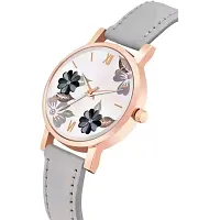 Medboo Grey Leather Analog Women and Girls Watch-thumb2