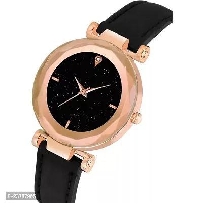 HRV BLACK DESIGNER LEATHER BELT Women WATCH-thumb3