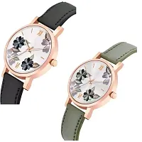 Medboo Bty Cash Black and Green Leather Blet Combo Women and Girls Watch-thumb1