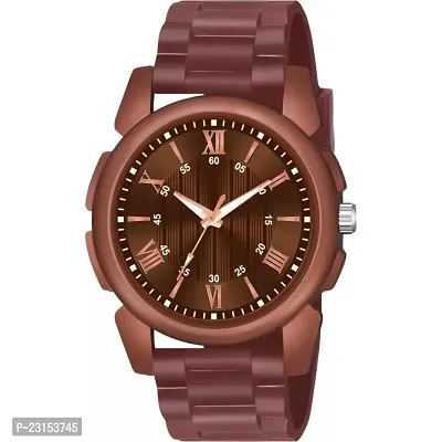 Stylish Brown Metal Analog Watches For Men-thumb2