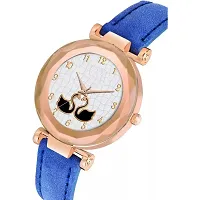 HRV Blue Slim Dial Leather Belt Women Watch  Girls-thumb3