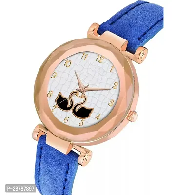 HRV Blue Slim Dial Leather Belt Women Watch  Girls-thumb4