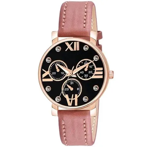 HRV Meena Dial Rz Cash Leather Analog Women and Girls Watch