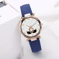 HRV Blue Slim Dial Leather Belt Women Watch  Girls-thumb2