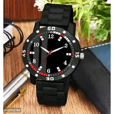 Stylish Black Metal Analog Watches For Men-thumb0